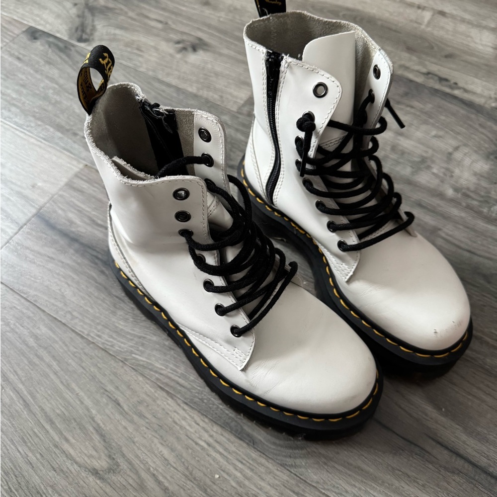 Dr. Martens Women's White Combat Boots